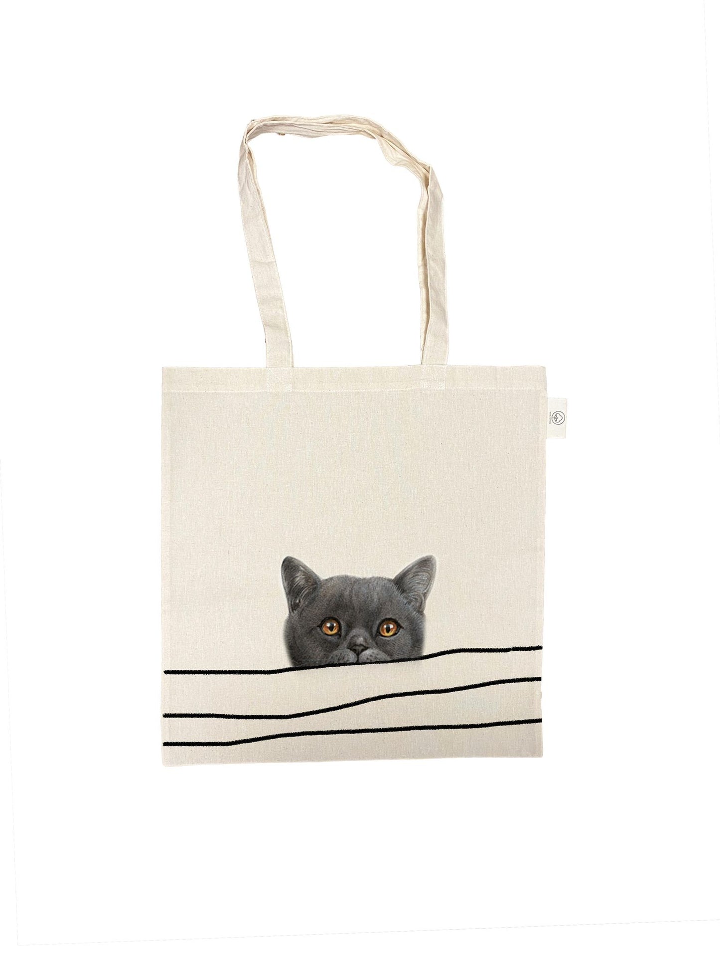 Katoenen tas - Kattenserie - Verstoppertje spelen