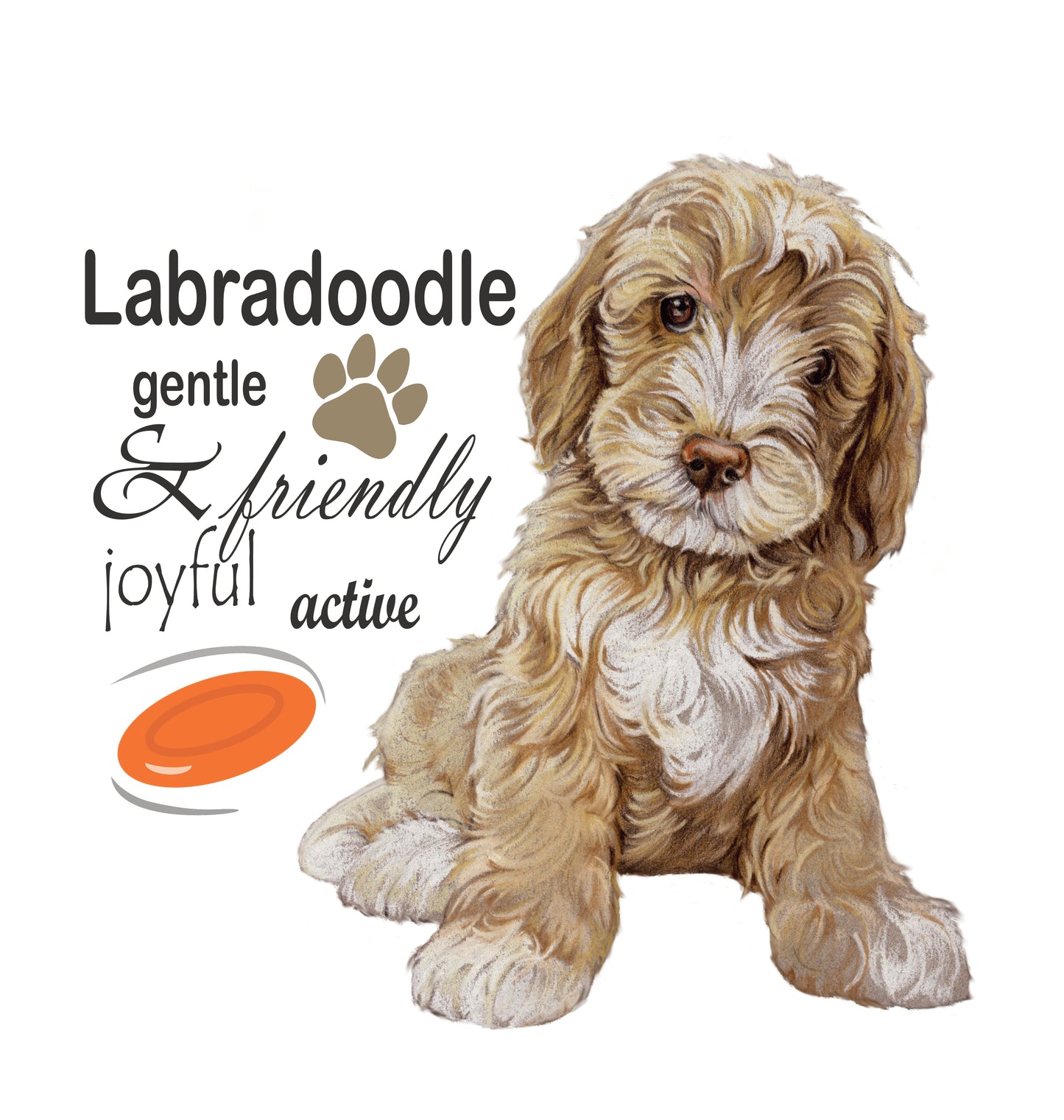 Katoenen winkelshopper met bedrukking - Labradoodle