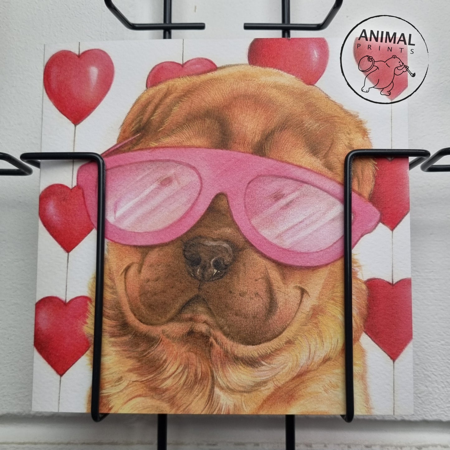 Vierkante kaart - Liefde, mijn Valentijn, mijn grote liefde (Hond, Sharpei)