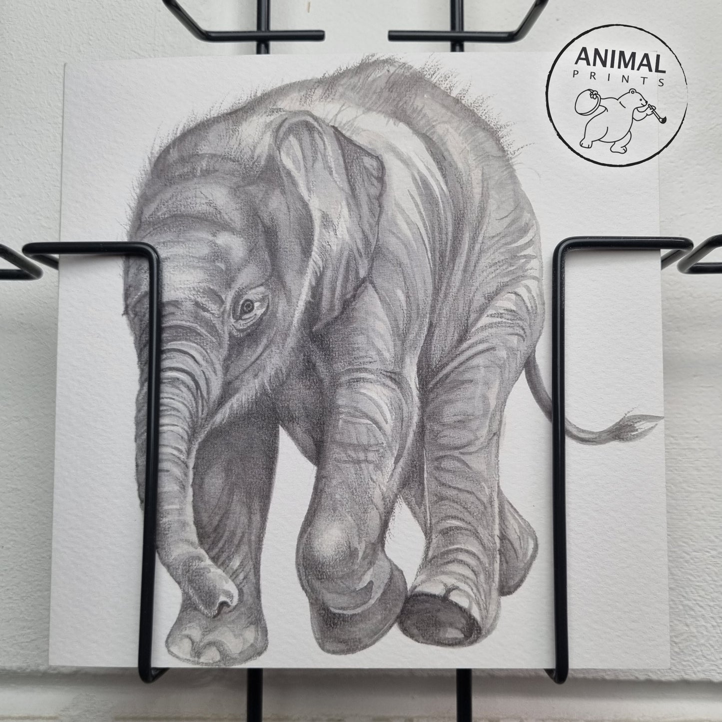 Quadratische Karte - Elefant; „Dann komme ich zu dir“!