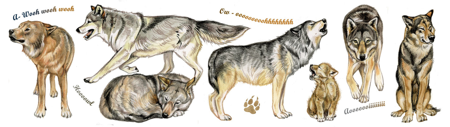 Mokken met collage - Wolf