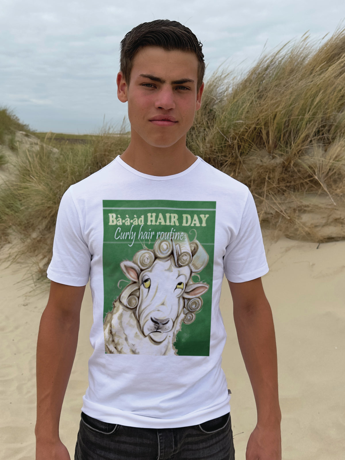 T-shirt "Bad Hair Day - "Curly hair routine".