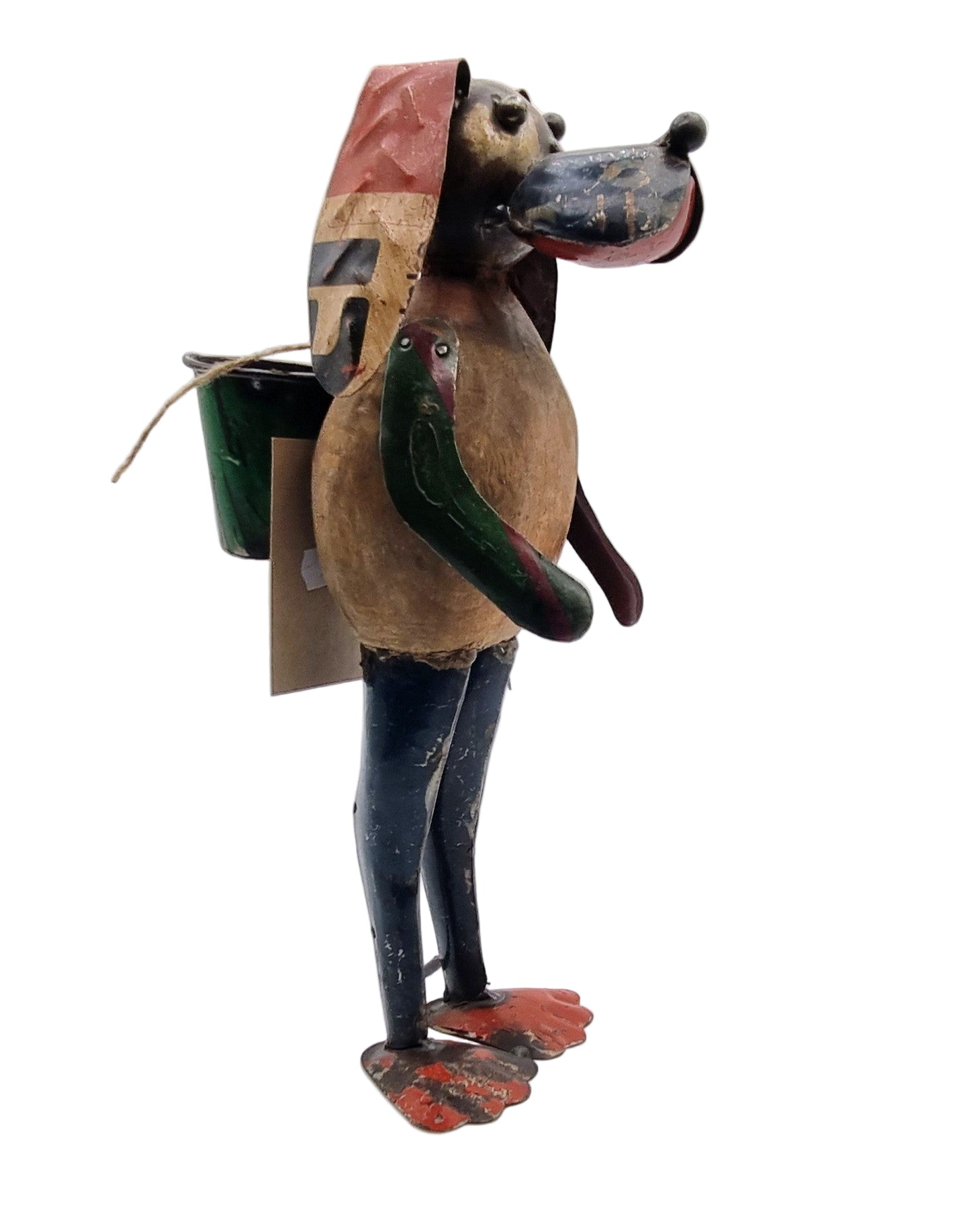 Metalen beeld van hond