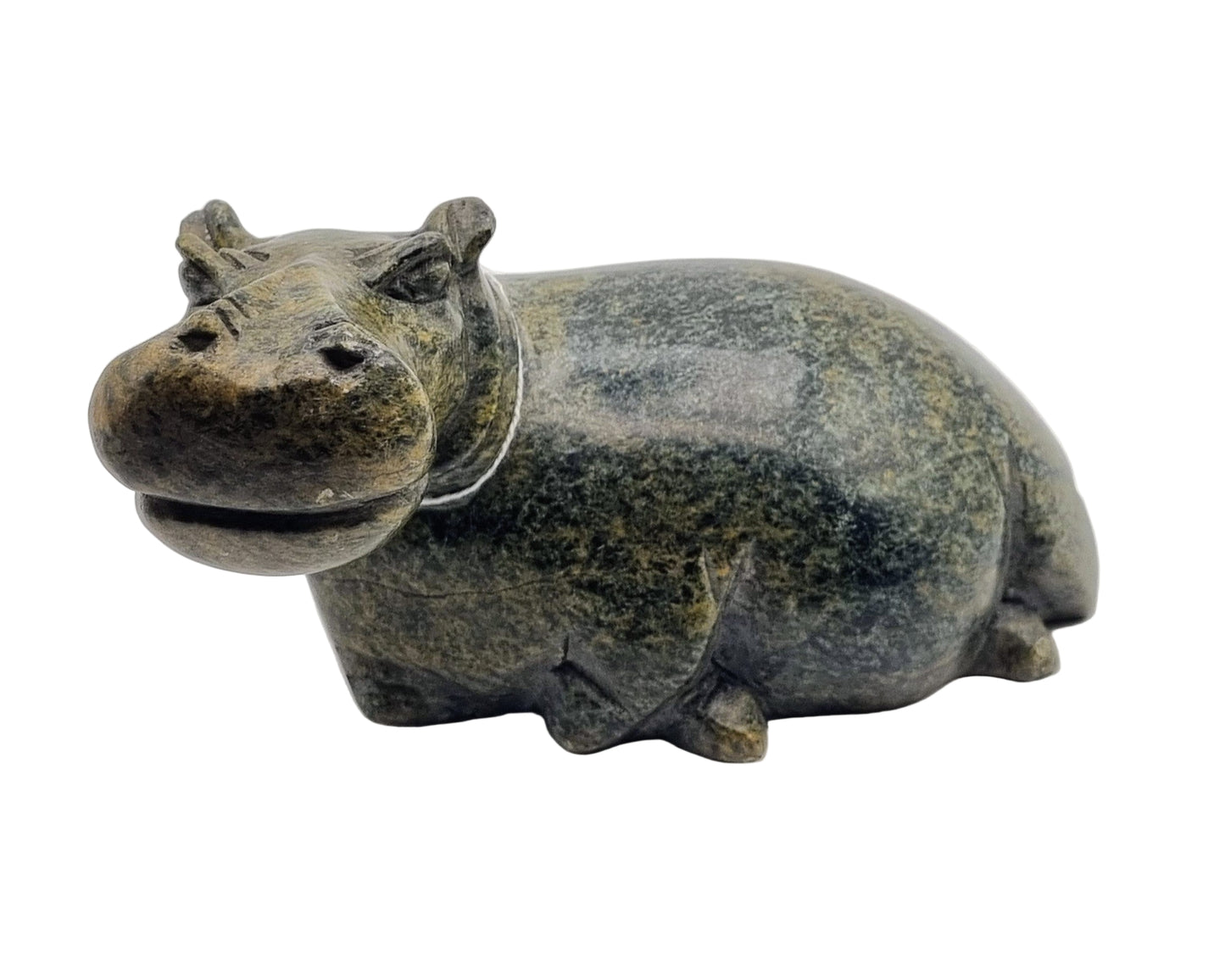 Beeld Nijlpaard van natuursteen