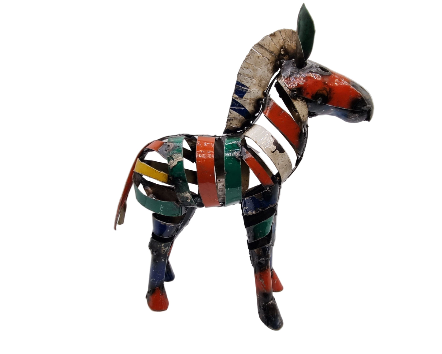 Metalen beeld van Zebra (of paard)