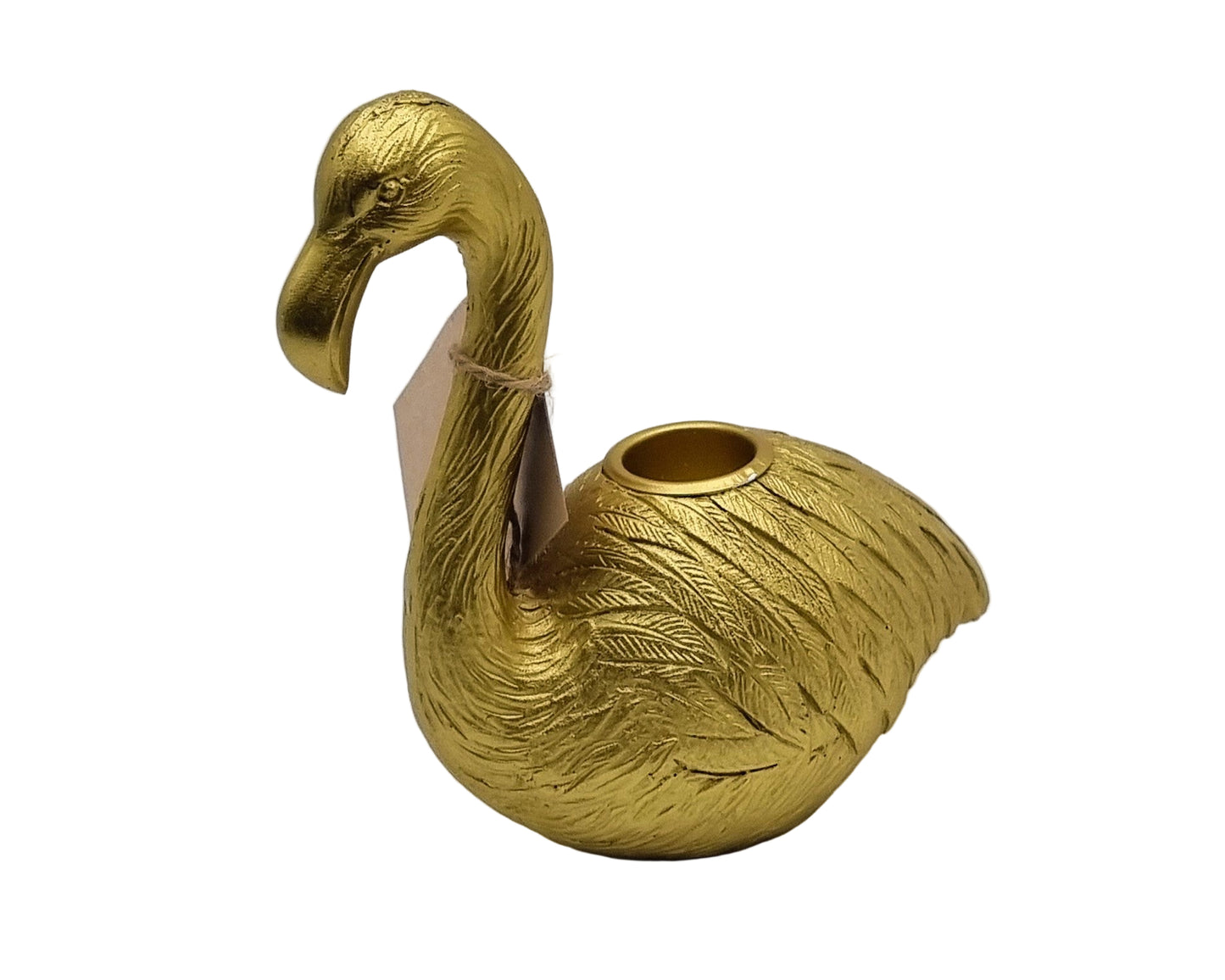 Kaarsenhouder Zwaan - goudkleurig
