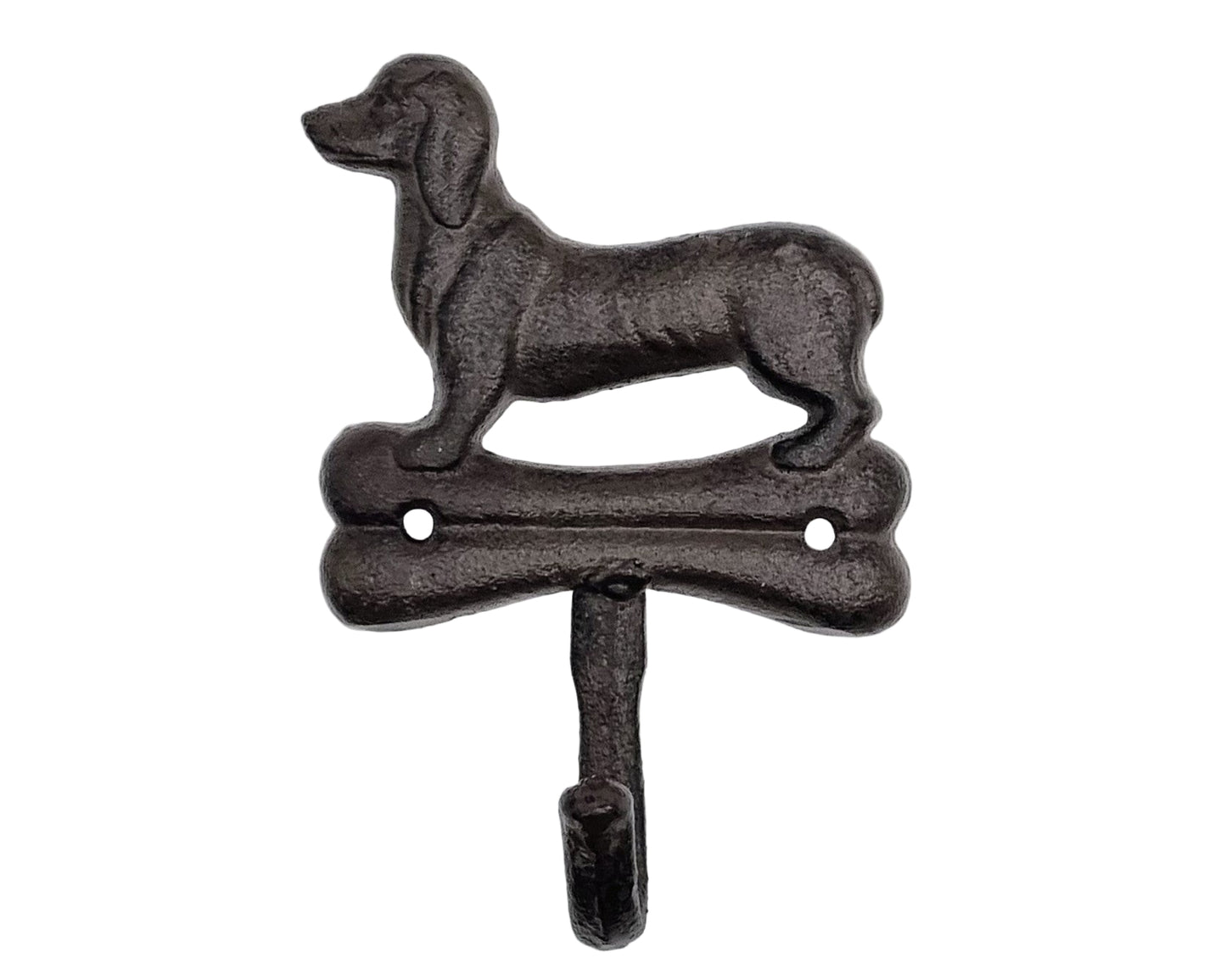 Gietijzeren kapstokhouder met hond/Teckel/Dachshund