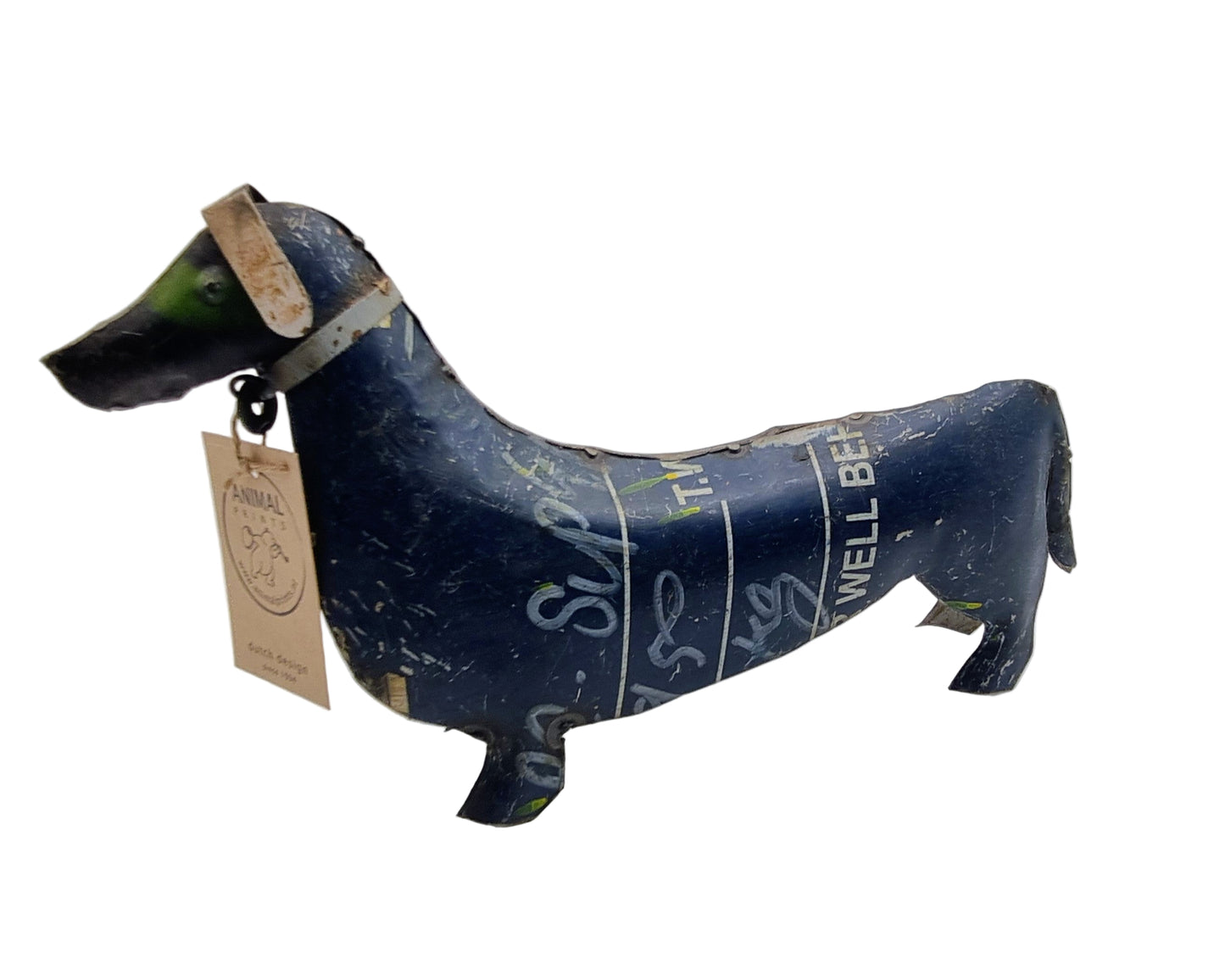 Teckel van metaal / blik