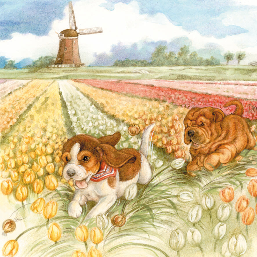 Square card - Dutch Tafereeleltje, just a nice run...