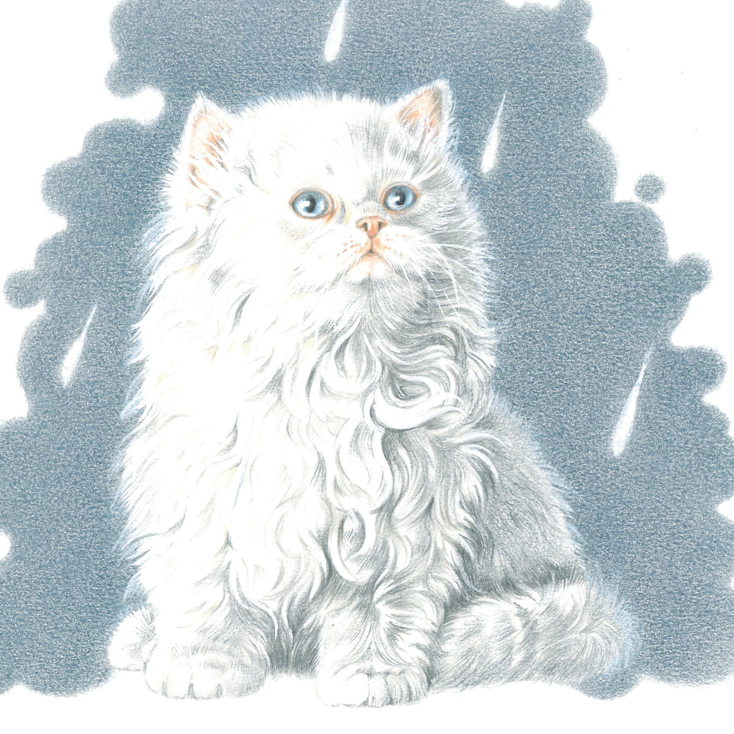 Quadratische Karte - It's Raining Cat's - Perserkatze