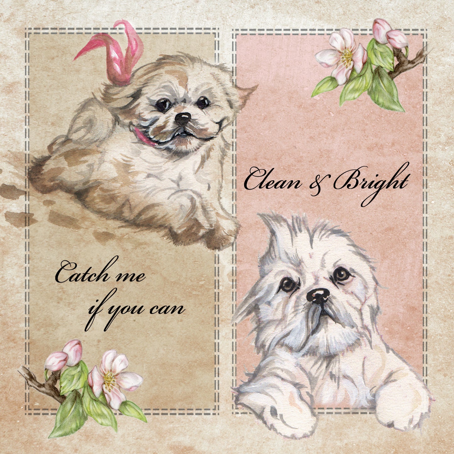 Quadratische Karte - Catch me if you can - Clean and Bright