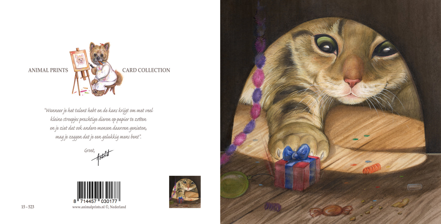 Square Card - I have a little present for my mouse friend.....