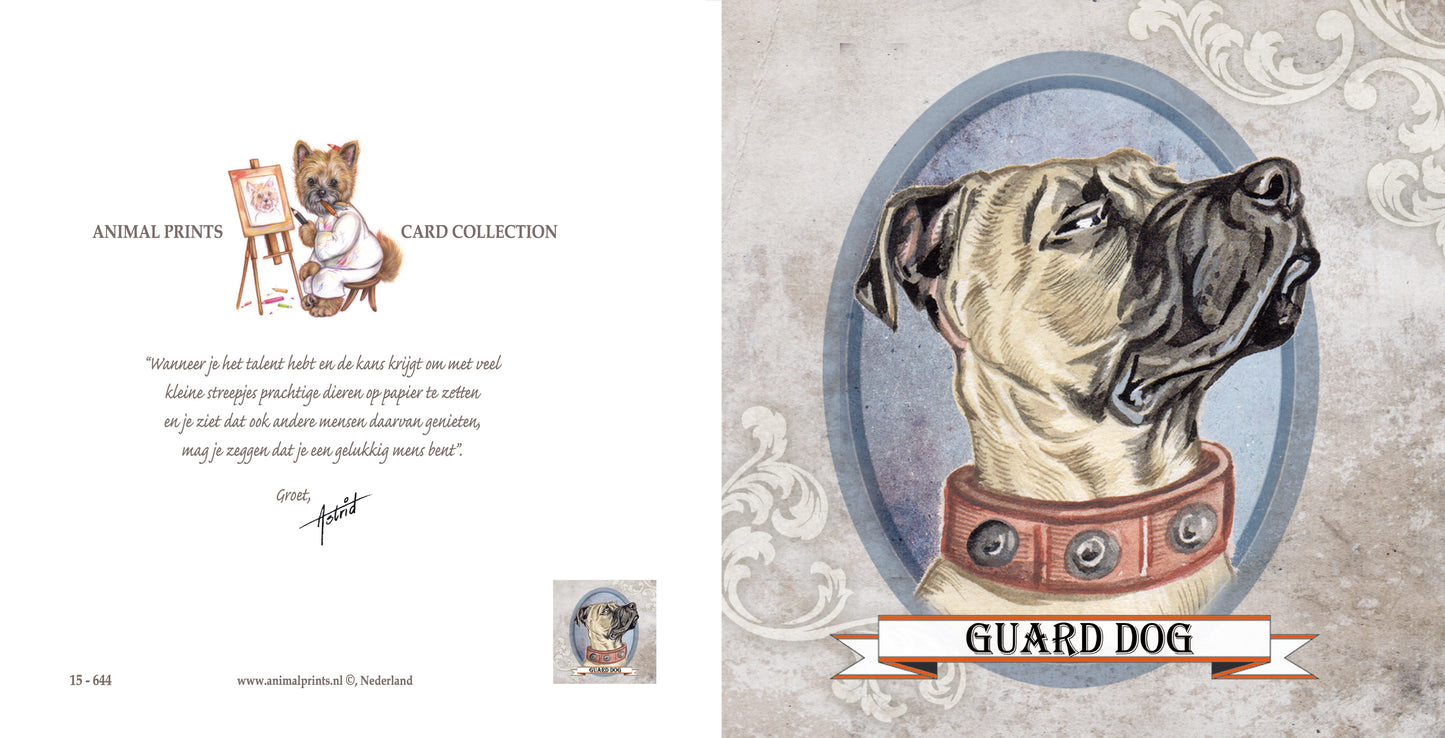 Quadratische Karte - Guard Dog