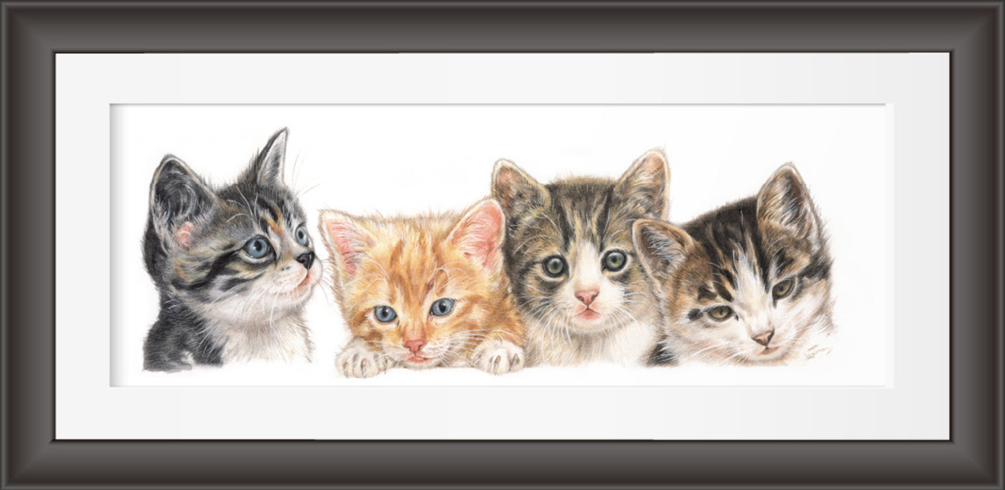 Reproductie "Kattencollage".