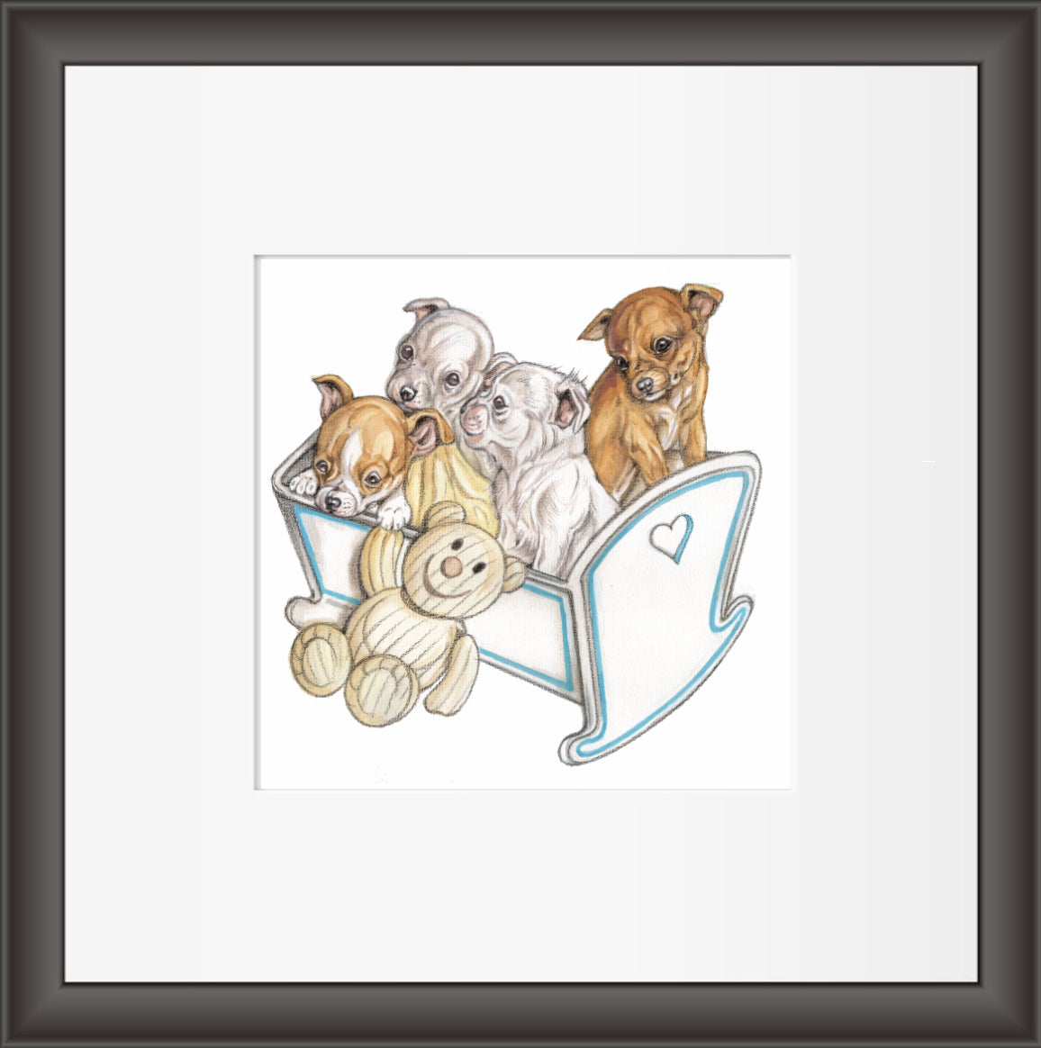 Reproduktion "Chihuahuas in der Wiege"
