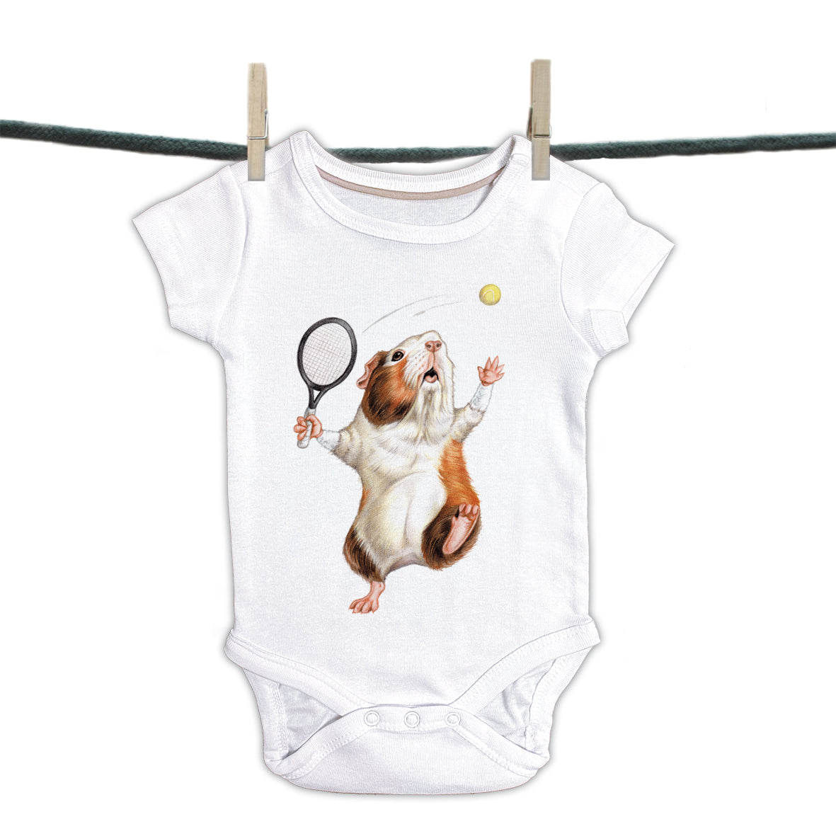 Babyromper met Cavia - Tennis