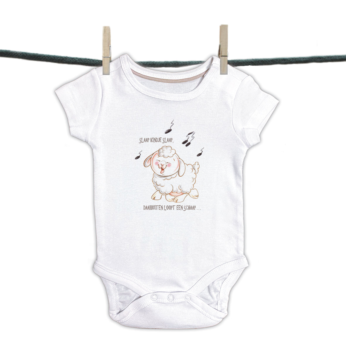 Babyromper Kinderliedjes - "Slaap Kindje Slaap,,....."