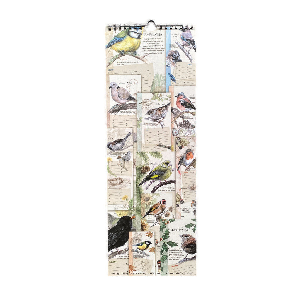 Birthday Calendar Birds
