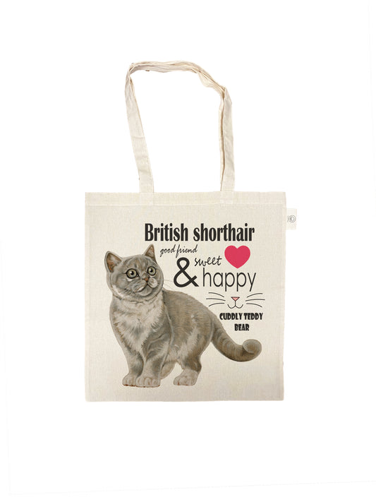 Katoenen tas - Kat Brits Korthaar 1