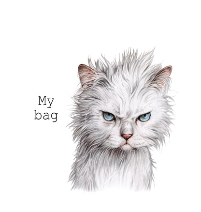 Katoenen winkelshopper met bedrukking - Cat - My Bag