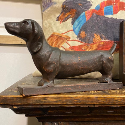 Gietijzeren deurstopper van de Teckel / Dachshund