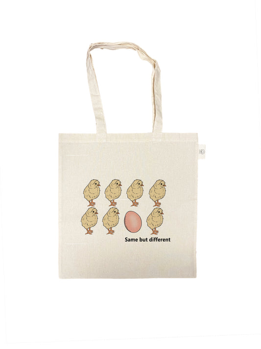 Baumwolltasche mit Aufdruck - Same but Different - Chicks
