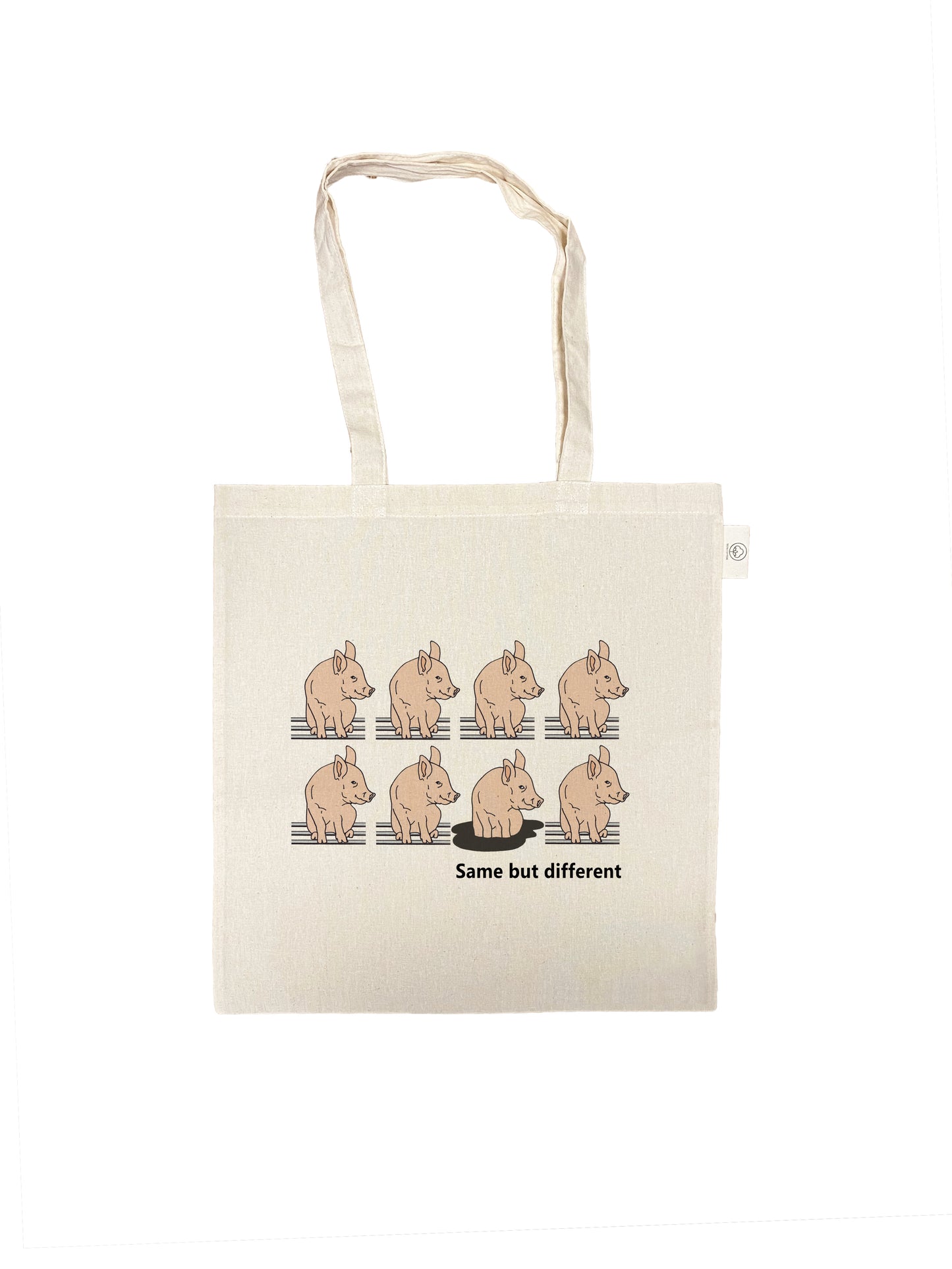 Baumwolltasche mit Aufdruck – Same but Different – ​​Schweine