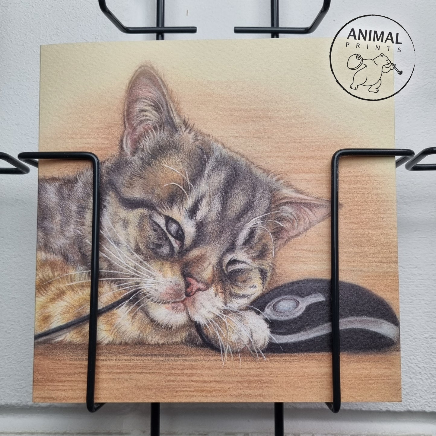 Vierkante kaart - Maakt niet uit wat voor muis, ik kan me gewoon niet beheersen. (katten print)