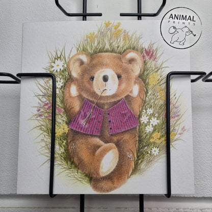 Quadratische Karte - Bärenkollektion - Frühling