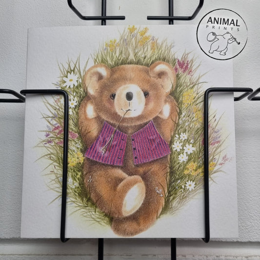 Quadratische Karte - Bärenkollektion - Frühling
