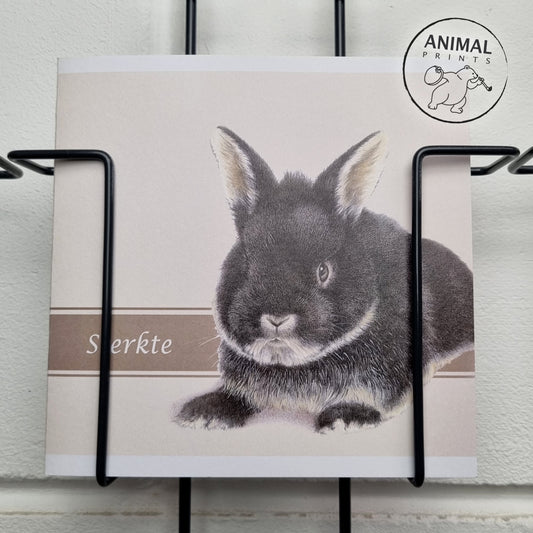 Quadratische Karte - Beileidskarte Hase
