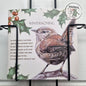 Vierkante kaart - Winterkoning (Vogel print)