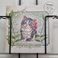 Vierkante kaart - Springtime (katten print)
