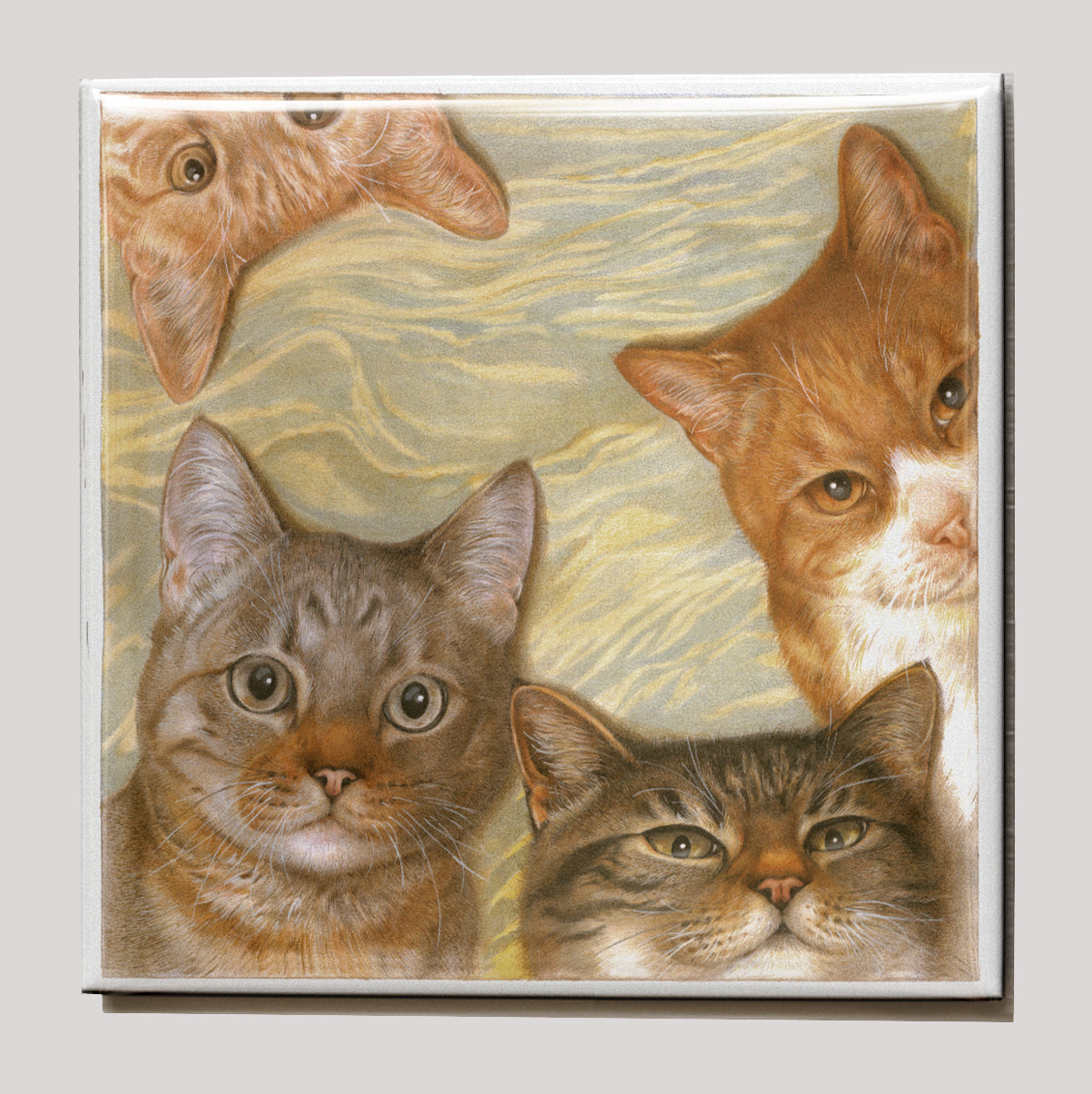 Koelkastmagneet - Kattencollage