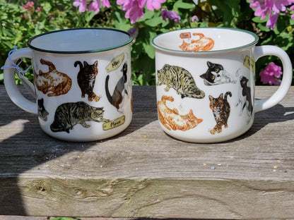 Mokken met collage - Katten