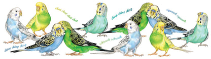 Mokken met collage - Parkietjes