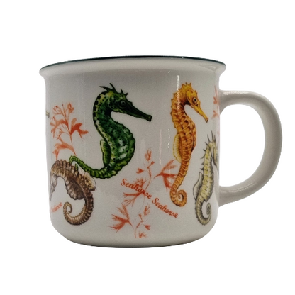 Mokken met collage - Zeepaardjes