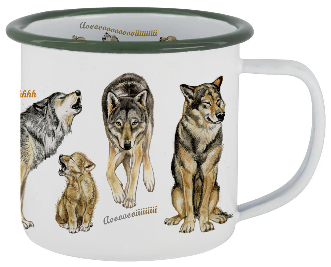 Mokken met collage - Wolf