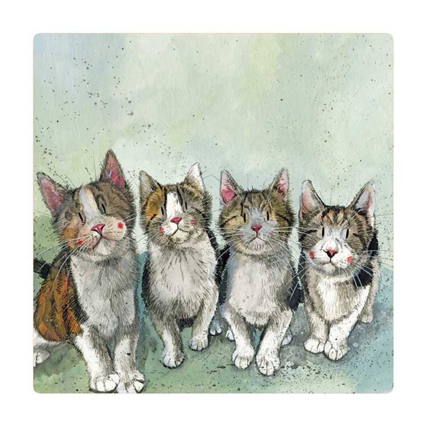 Alex Clark – Kühlschrankmagnet – 4 Katzen 