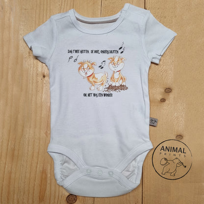 Babyromper  Kinderliedjes - "Zag 2 Geiten,,....."