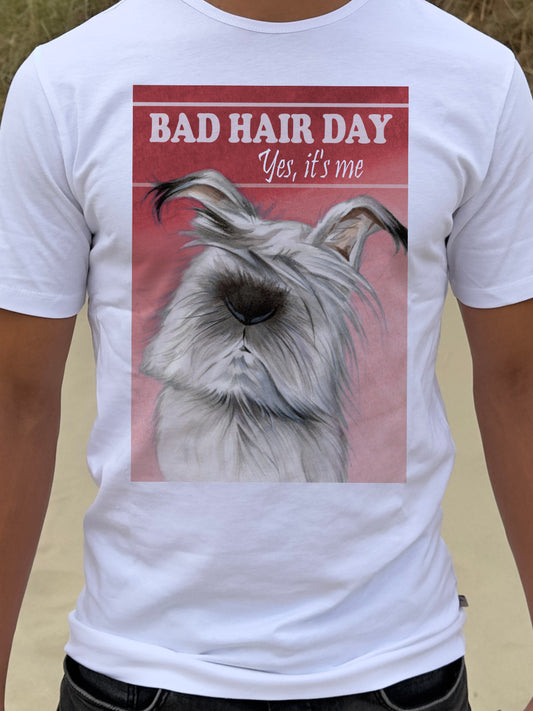 T-Shirt „Bad Hair Day – Yes, it’s me“.