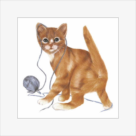 Reproduktion "Katze mit Wolle".
