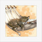 Reproduktion "Katze in der Hängematte".
