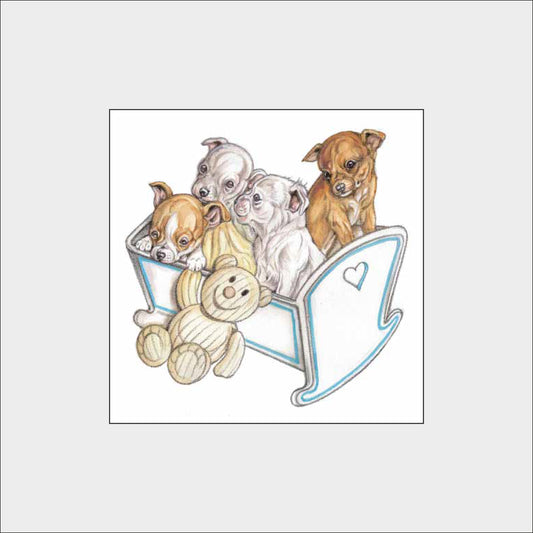 Reproduktion "Chihuahuas in der Wiege"