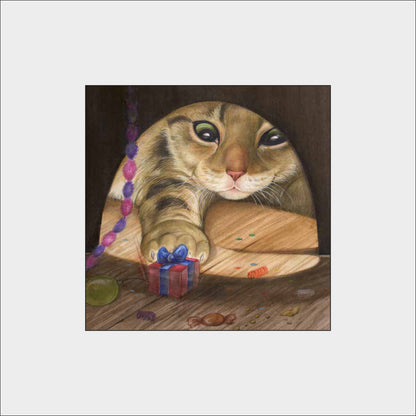 Reproduktion "Katze für Mauseloch"