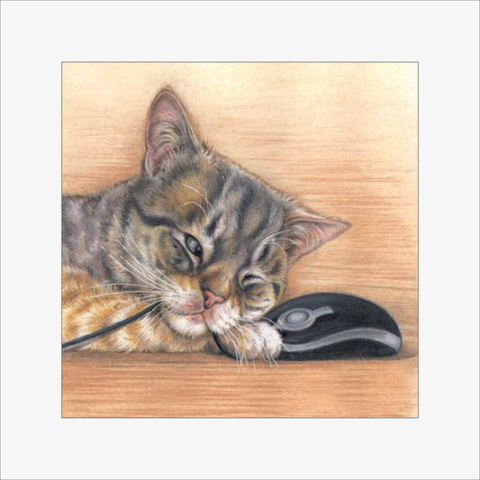 Reproduktion "Katze mit Maus".