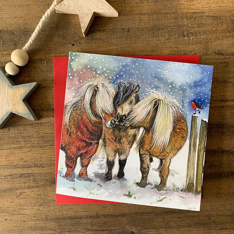 Alex Clark - Christmas Card Box - Ponies 