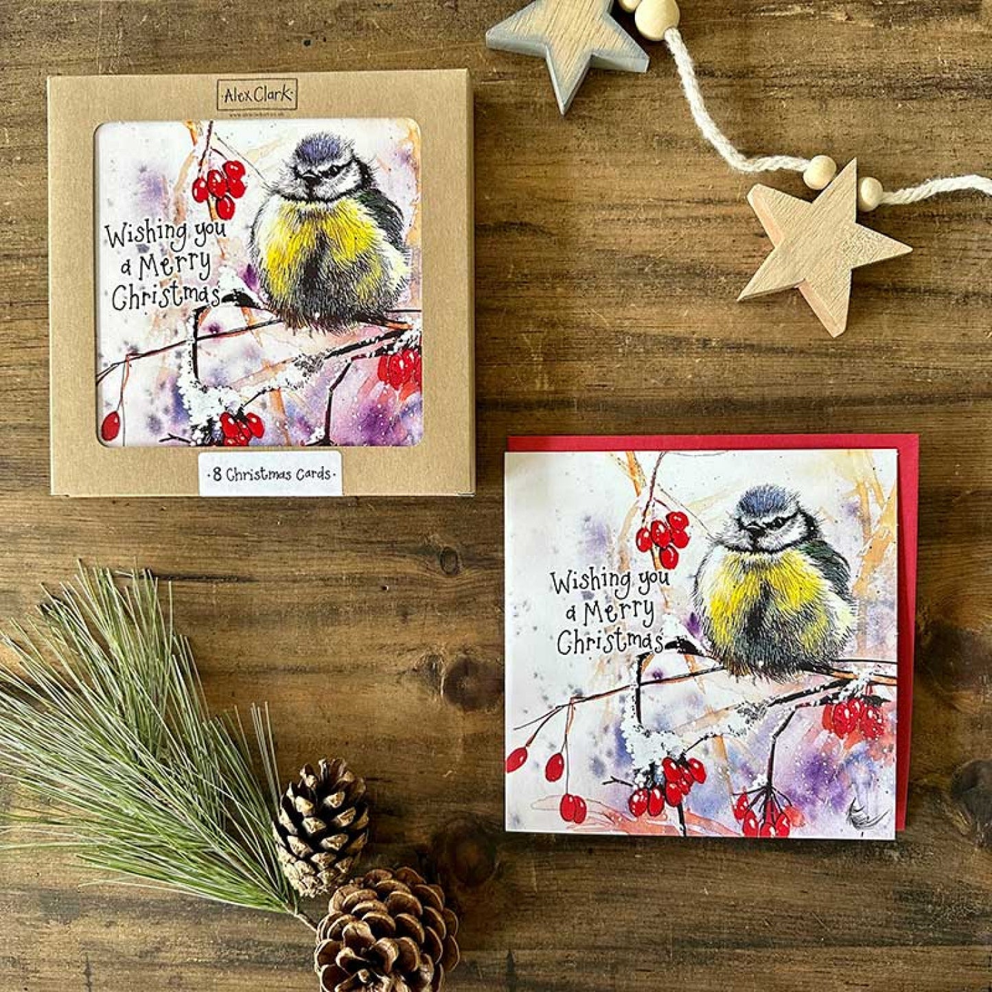 Alex Clark - Christmas Card Box - Blue Tit 