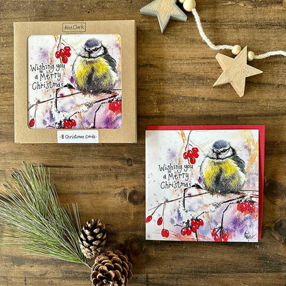 Alex Clark - Christmas Card Box - Blue Tit 