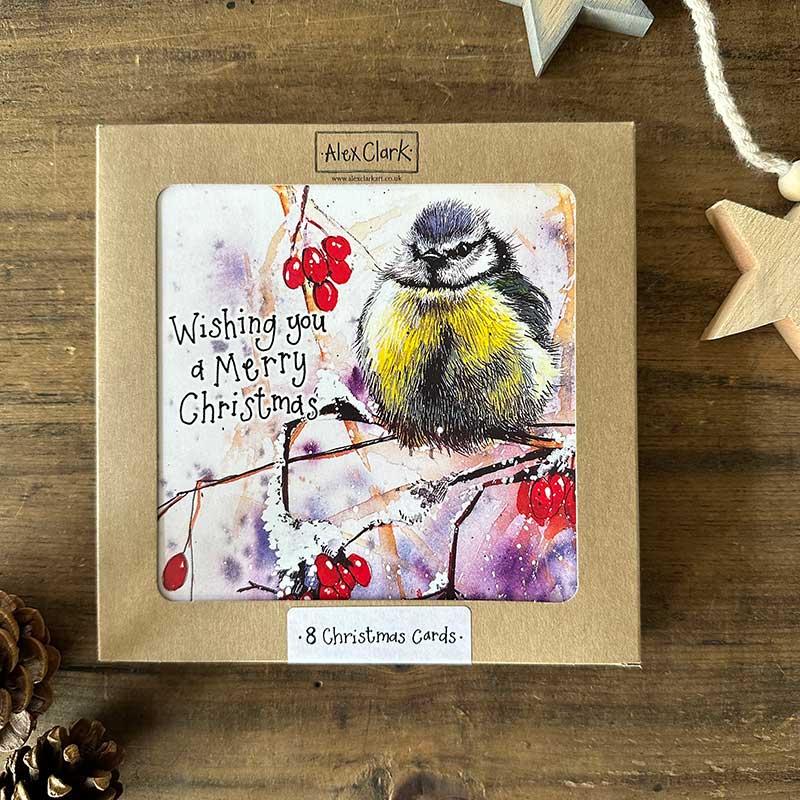 Alex Clark - Christmas Card Box - Blue Tit 